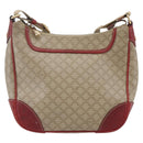 CELINE Macadam Canvas Shoulder Bag PVC Beige Gold Auth 153008-3