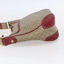 CELINE Macadam Canvas Shoulder Bag PVC Beige Gold Auth 153008-4