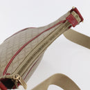 CELINE Macadam Canvas Shoulder Bag PVC Beige Gold Auth 153008-6