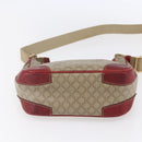 CELINE Macadam Canvas Shoulder Bag PVC Beige Gold Auth 153008-9