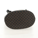 CELINE Macadam Canvas Tote Bag PVC Leather Black Gold Auth 153009V-5