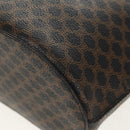 CELINE Macadam Canvas Tote Bag PVC Leather Black Gold Auth 153009V-16
