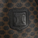 CELINE Macadam Canvas Tote Bag PVC Leather Black Gold Auth 153009V-19