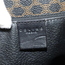 CELINE Macadam Canvas Tote Bag PVC Leather Black Gold Auth 153009V-21