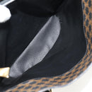 CELINE Macadam Canvas Tote Bag PVC Leather Black Gold Auth 153009V-22