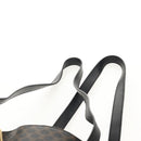 CELINE Macadam Canvas Tote Bag PVC Leather Black Gold Auth 153009V-14