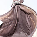 BURBERRY Nova Check Shoulder Bag Canvas Beige Silver Auth 153010-19