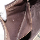 BURBERRY Nova Check Shoulder Bag Canvas Beige Silver Auth 153010-23