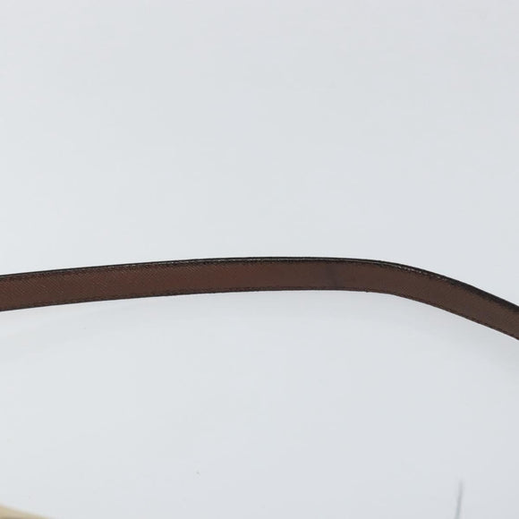 BURBERRY Nova Check Shoulder Bag Canvas Beige Silver Auth 153010