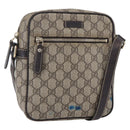 GUCCI GG Supreme Shoulder Bag PVC Beige Gold 233268 Auth 153011-1