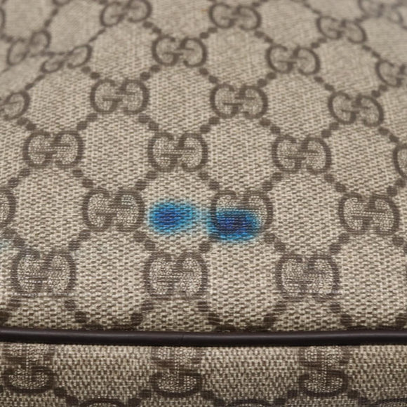 GUCCI GG Supreme Shoulder Bag PVC Beige Gold 233268 Auth 153011