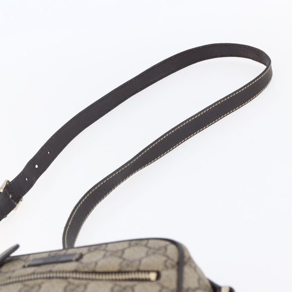 GUCCI GG Supreme Shoulder Bag PVC Beige Gold 233268 Auth 153011