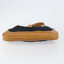 GUCCI GG Canvas Jackie Shoulder Bag Black Gold Auth 153012-10