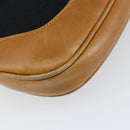 GUCCI GG Canvas Jackie Shoulder Bag Black Gold Auth 153012-14