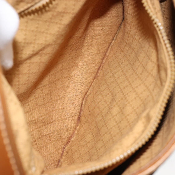 GUCCI GG Canvas Jackie Shoulder Bag Black Gold Auth 153012