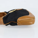 GUCCI GG Canvas Jackie Shoulder Bag Black Gold Auth 153012-5