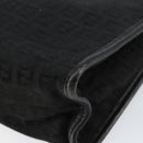 FENDI Zucchino Canvas Clutch Bag Black Auth 153013-16