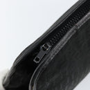 FENDI Zucchino Canvas Clutch Bag Black Auth 153013-8