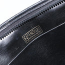 FENDI Zucchino Canvas Clutch Bag Black Auth 153013-9