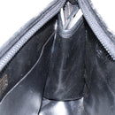 FENDI Zucchino Canvas Clutch Bag Black Auth 153013-18