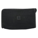 FENDI Zucchino Canvas Clutch Bag Black Auth 153013-13