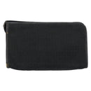 FENDI Zucchino Canvas Clutch Bag Black Auth 153013-2