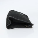 FENDI Zucchino Canvas Clutch Bag Black Auth 153013-3