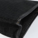 FENDI Zucchino Canvas Clutch Bag Black Auth 153013-14
