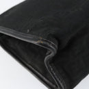 FENDI Zucchino Canvas Clutch Bag Black Auth 153013-15