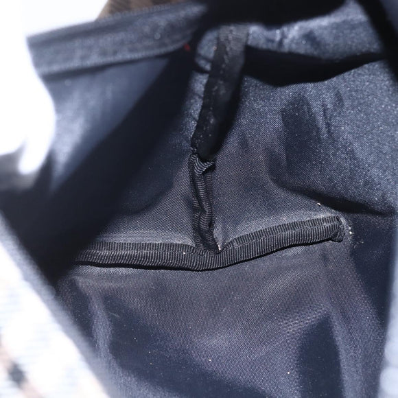 BURBERRY Nova Check Hand Bag Nylon Beige Silver Auth 153015