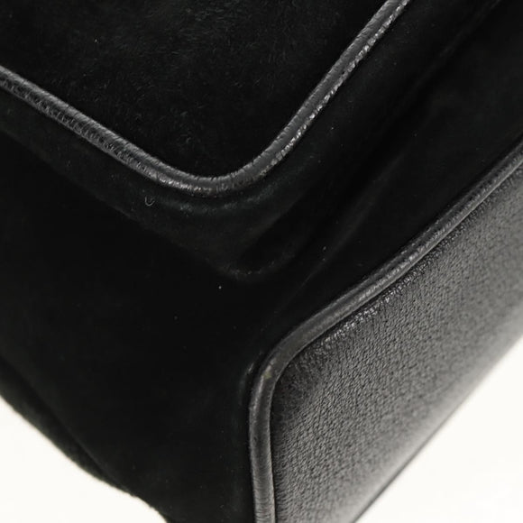 GUCCI Bamboo Backpack Suede Black Gold 003 2058 0016 Auth 153019V