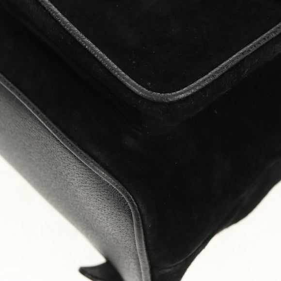 GUCCI Bamboo Backpack Suede Black Gold 003 2058 0016 Auth 153019V