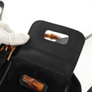 GUCCI Bamboo Backpack Suede Black Gold 003 2058 0016 Auth 153019V-21