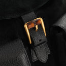 GUCCI Bamboo Backpack Suede Black Gold 003 2058 0016 Auth 153019V-23