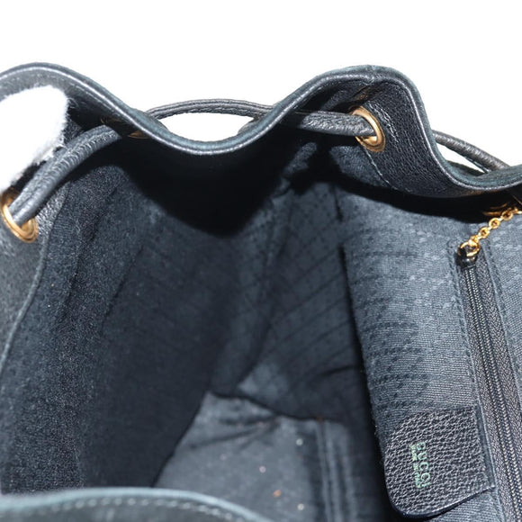 GUCCI Bamboo Backpack Suede Black Gold 003 2058 0016 Auth 153019V