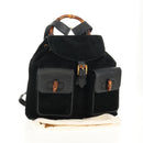 GUCCI Bamboo Backpack Suede Black Gold 003 2058 0016 Auth 153019V-12