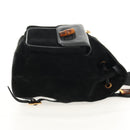 GUCCI Bamboo Backpack Suede Black Gold 003 2058 0016 Auth 153019V-5