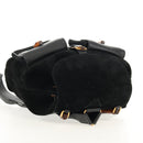 GUCCI Bamboo Backpack Suede Black Gold 003 2058 0016 Auth 153019V-7