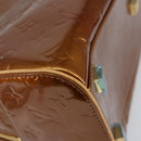 LOUIS VUITTON Monogram Vernis Tompkins Square Bag Bronze M91103 LV Auth 153020-17