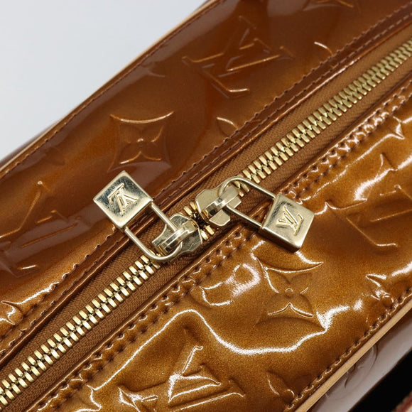 LOUIS VUITTON Monogram Vernis Tompkins Square Bag Bronze M91103 LV Auth 153020