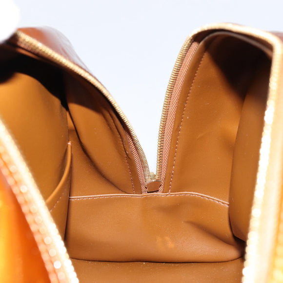 LOUIS VUITTON Monogram Vernis Tompkins Square Bag Bronze M91103 LV Auth 153020