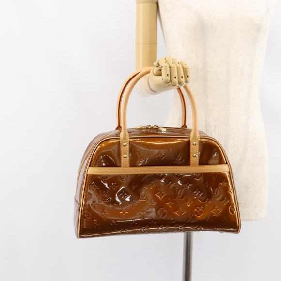 LOUIS VUITTON Monogram Vernis Tompkins Square Bag Bronze M91103 LV Auth 153020