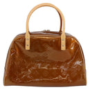 LOUIS VUITTON Monogram Vernis Tompkins Square Bag Bronze M91103 LV Auth 153020-2