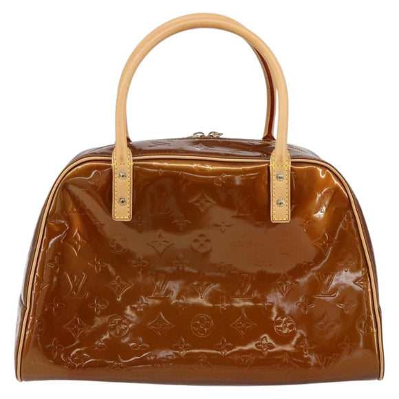 LOUIS VUITTON Monogram Vernis Tompkins Square Bag Bronze M91103 LV Auth 153020
