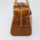 LOUIS VUITTON Monogram Vernis Tompkins Square Bag Bronze M91103 LV Auth 153020-3