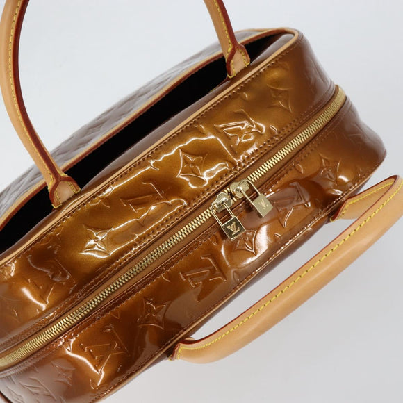 LOUIS VUITTON Monogram Vernis Tompkins Square Bag Bronze M91103 LV Auth 153020