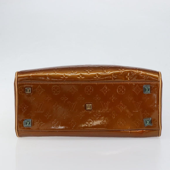 LOUIS VUITTON Monogram Vernis Tompkins Square Bag Bronze M91103 LV Auth 153020