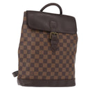 LOUIS VUITTON Damier Ebene Soho Backpack N51132 LV Auth 153022-1