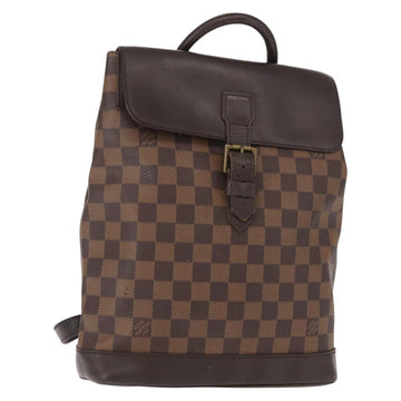 LOUIS VUITTON Damier Ebene Soho Backpack N51132 LV Auth 153022