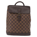 LOUIS VUITTON Damier Ebene Soho Backpack N51132 LV Auth 153022-13
